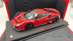 BBR Ferrari 488 Pista Rosso Corsa 1/18, Cerchi Carbonio, Limited edition 88 PCS - scala 1:18