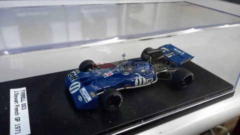 BBR Tyrrell 003 J. Stewart French GP 1971 1/43, senza scatola originale, con teca