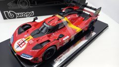 Bburago Ferrari 499P 3.0L Turbo V6 AF Corse winner 24h Le Mans 2023 #51 1/18, con vetrina - scala 1:18
