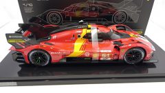 Bburago Ferrari 499P 3.0L Turbo V6 AF Corse winner 24h Le Mans 2023 N.51 1/18 con teca - foto 5