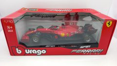Bburago Ferrari SF21 C. Sainz 1/18, confezione rovinata - foto 3