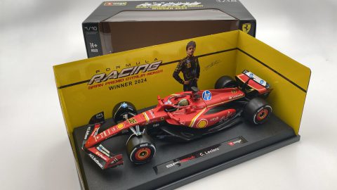 Bburago Ferrari SF-24 C. Leclerc Winner Monza GP 2024 1/18