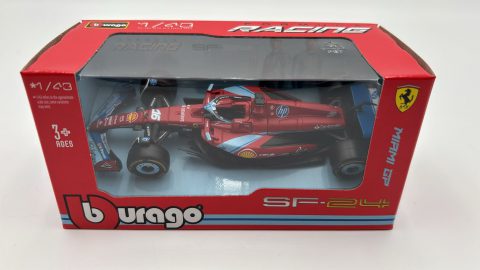 Bburago Ferrari SF-24 Charles Leclerc Miami GP 2024 1/43