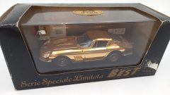 Best Model Ferrari 275 GTB 4 Coupe 1/43, laminata oro 24 KT, confezione lievemente usurata - scala 1:43