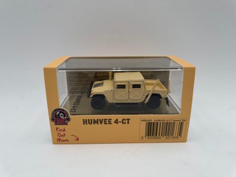 BMC Hummer 1/64 Humvee Military 1996 Teca Leggermente Rovinata, Modellino Perfetto.