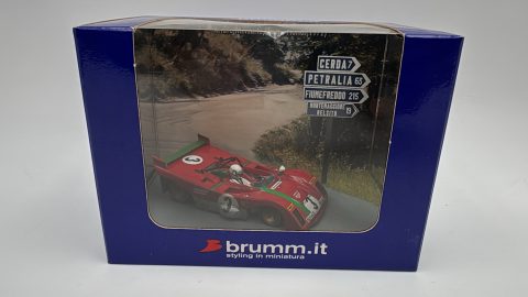 Brumm Ferrari 312 PB Targa Florio Merzario/Munari 1972 1/43, scatola lievemente usurata