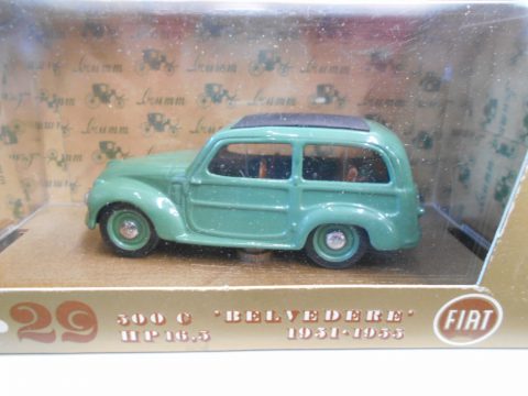 Brumm Fiat 500 "Belvedere" HP 16,5 1951-1955 1/43, scatola lievemente usurata