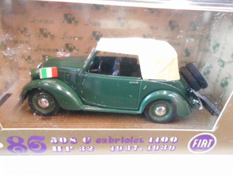 Brumm Fiat 508 C Cabriolet 1100 HP32 1937-39 1/43, scatola lievemente usurata