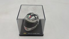 Casco Valentino Rossi Phillip Island 2004 1/5 senza scatola originale, leggero graffio sulla teca - scala 1:5