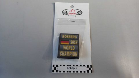 Cartrix pit board tabella celebrativa N. Rosberg W.C. 2016 1/18