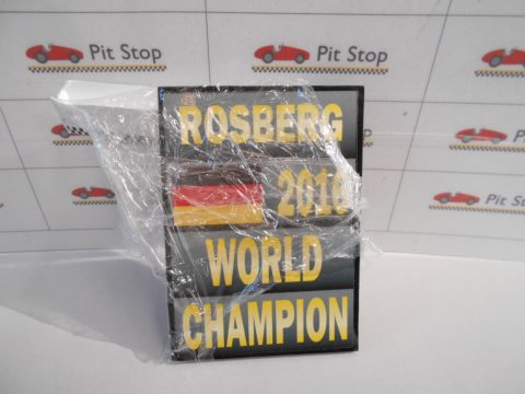 Cartrix Pit board Mercedes GP W07 N. ROSBERG W.C. 2016 1/18