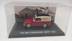 Fiat 500 C Furgoncino Mutti 1954 1/43, senza scatola originale, angolo teca crepato - scala 1:43