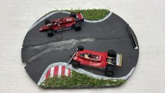 Diorama Gran Premio Ferrari Imola 1979 Lauda/Brabham BT48 vs Villeneuve Ferrari T4 1/43 - scala 1:43