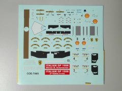 11 Tameo Kits T465 decals per TMK432 Ferrari F300 Italian GP 1998 1/43 - scala 1:43