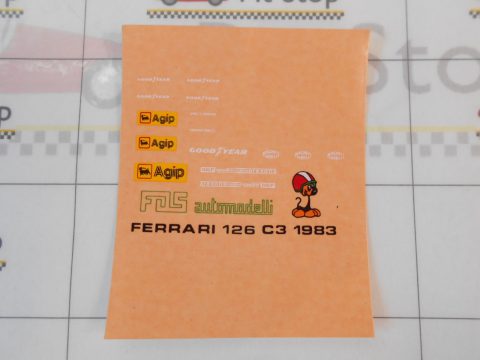 167 decals fds Ferrari 126 c3 1983 1/43