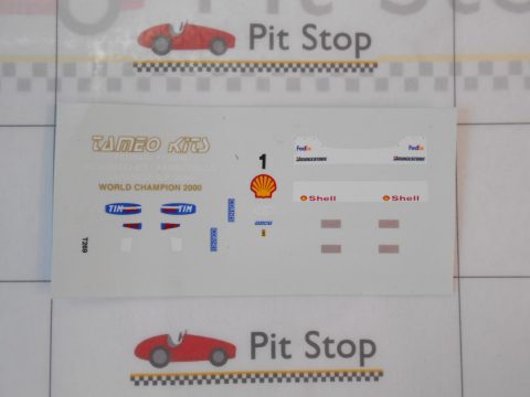 172 decals tameo T269 kits Ferrari f2000 M. Schumacher - barrichello 1/43