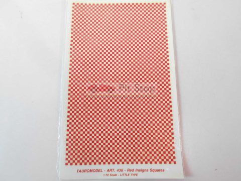 216 decals Tauromodel 436 scacchiera colore red insigna, dimensione quadrati 2,8 x 2,8
mm, scala 1/72