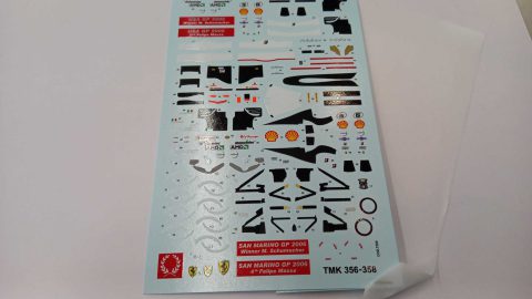 241 Tameo Kits T350 decals per TMK356-358 Ferrari F248 2006 1/43