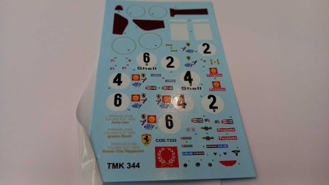 242 Tameo Kits T332 decals per TMK344 Ferrari 312 B 1970 1/43