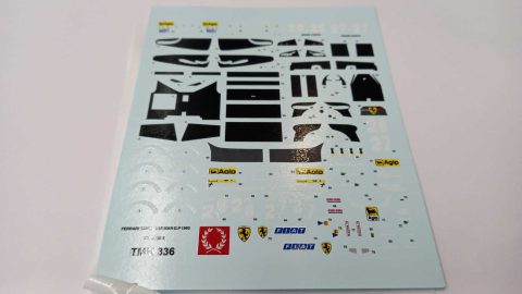 243 Tameo Kits T324 decals per TMK 336 Ferrari 126C3 German GP 1983 1/43