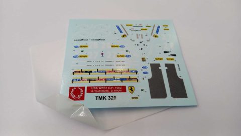 246 Tameo Kits T303 decals per TMK 320 Ferrari 126 C2 1982 1/43