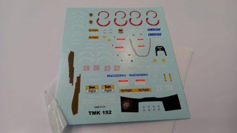 251 Tameo Kits T117 decals per TMK152 Ferrari F92A Alesi Capelli 1992 1/43
