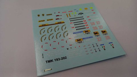 254 Tameo Kits T160 decals per TMK193-202 Ferrari 412T2 Alesi Berger 1995 1/43