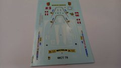 255 Tameo Kits WCT79 decals per TMK241 Ferrari 312T4 1979 1/43 - scala 1:43