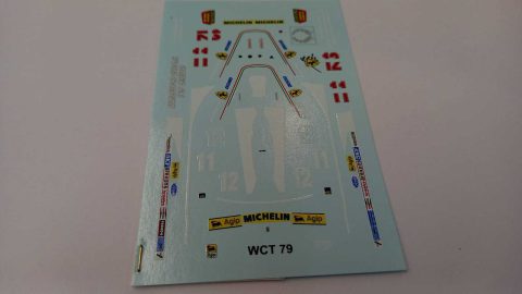 255 Tameo Kits WCT79 decals per TMK241 Ferrari 312T4 1979 1/43