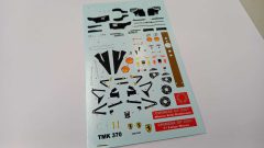 263 Tameo Kits T367 decals per TMK370 Ferrari F2007 Raikkonen Massa 2007 1/43 - scala 1:43