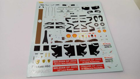 265 Tameo Kits T391 decals per TMK386 Ferrari F60 2009 1/43