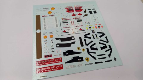 266 Tameo Kits T396 decals per TMK389 Ferrari F10 Alonso Massa 2010 1/43