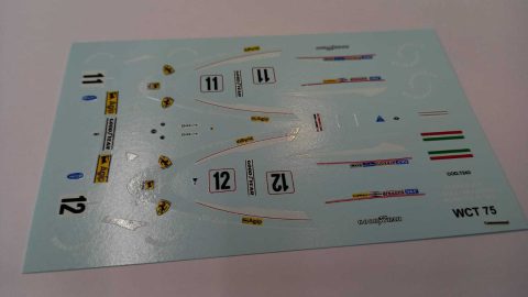 284 Tameo Kits T243 decals per WCT75 Ferrari 312T Lauda Regazzoni 1975 1/43