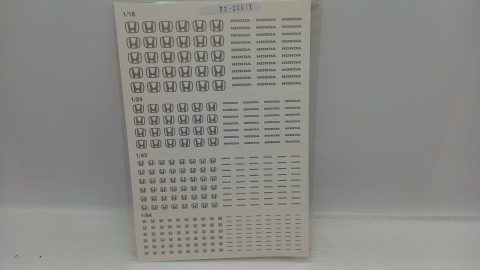 304 decals Triple9 T9-20011 stemmi e scritte Honda nelle scale 1/18, 1/24, 1/43, 1/64