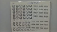 304 decals Triple9 T9-20011 stemmi e scritte Honda nelle scale 1/18, 1/24, 1/43, 1/64 - foto 3