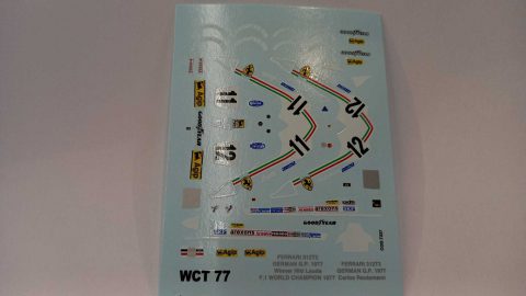 307 Tameo Kit T237 decals per WCT77 Ferrari 312 T2 1977 1/43