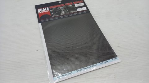 311 Scale motor decals codice 1412 con effetto fibra di carbonio Plain Weave in scala 1/12