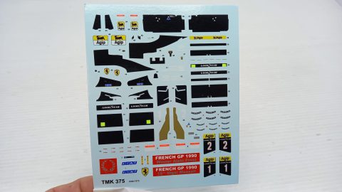 313 Tameo Kit decals per TMK 375 Ferrari F1-90 Alain Prost Nigel Mansell 1990 1/43