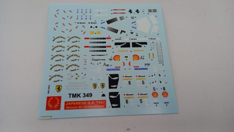 318 Tameo Kits TMK349 decals per Ferrari F310B Schumacher Irvine Japanese GP 1997 1/43