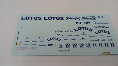 325 Tameo Kits DK064 decals per Lotus 99T 1/43