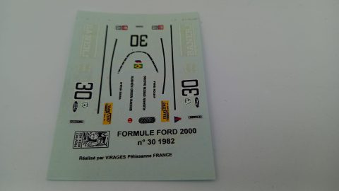 334 Decals Formula Ford 2000 1982 1/43