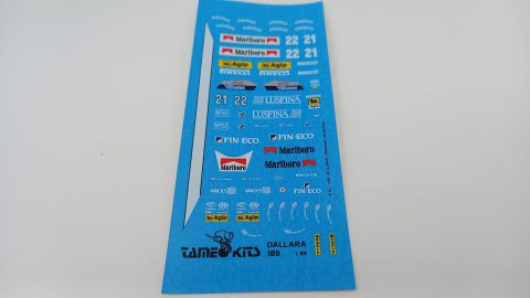 337 Tameo Kits DK097 decals per Dallara 189 1/43