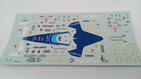 341 Tameo Kits decals Tyrrell 023 1995 1/43
