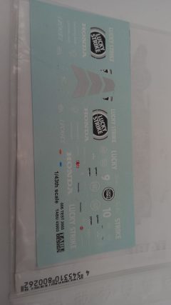 348 decals Tabu Design 43003 per Bar 006 winter test 2005 1/43 - scala 1:43