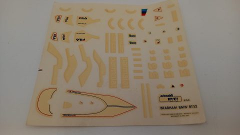 357 decals Brabham BMW BT52 1/43, ingiallite