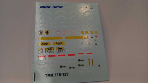 35 Tameo Kits decals per TMK116-129 Ferrari 641 USA GP 1990 1/43