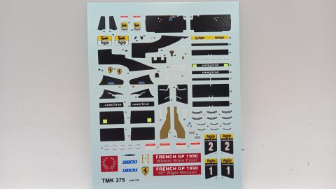 360 decals per TMK375 Ferrari 641 Prost Mansell 1990 1/43