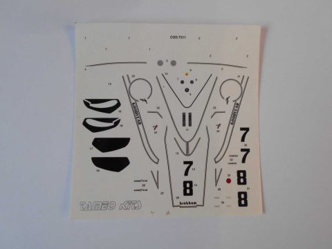 48 Tameo Kits T311 decals per TMK 344 Brabham Ford BT44 Austrian GP 1974 1/43