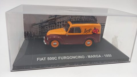 Furgone Fiat 500C Furgoncino Marga 1950 1/43, senza scatola originale, teca segnata
