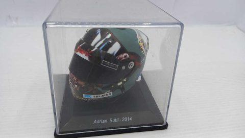 Casco helmet Adrian Sutil 2014 1/5, teca con qualche segno, senza scatola originale